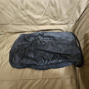 Women's suede purse, blue